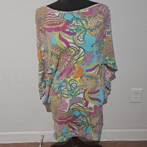 TRINA TURK silky shirt dress, medium